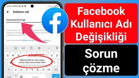 Facebook Kullan C Ad De I Tirme Sorun Zme Facebook