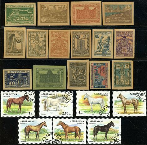 Republic AZERBAIJAN Postage Stamp Collection Used Mint LH Europe