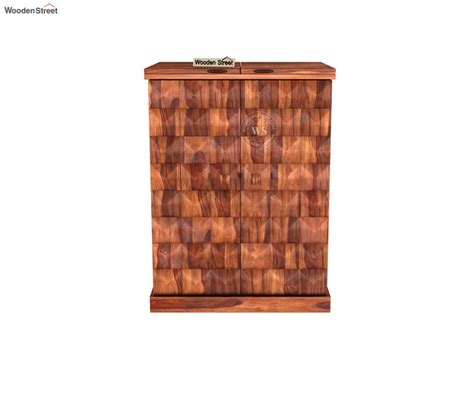 Buy Auric Small Bar Cabinet Honey Finish At 51 Off Online Wooden