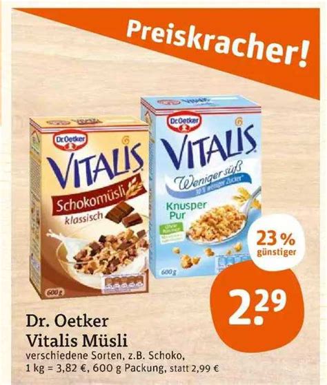 Dr Oetker Vitalis Müsli Angebot bei Tegut