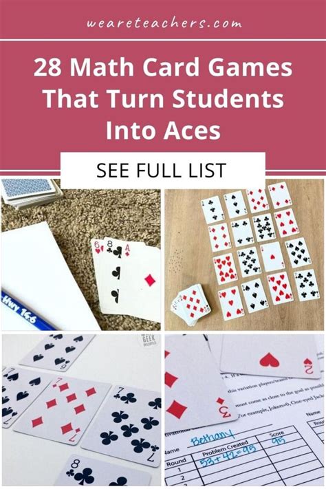 28 Math Card Games For Students To Ace Math Card Games Card Games