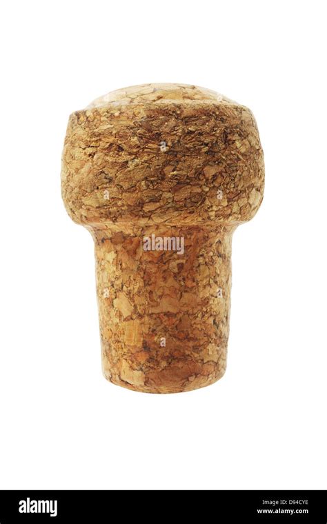 Cork Standing Vertically On White Background Stock Photo Alamy