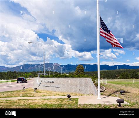 Entrance to the United States Air Force Academy, Colorado Springs ...