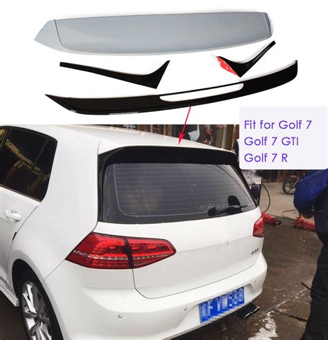 Rear Roof Spoiler Wing Lip Fit For Vw Golf 7 Mk7 And Gti And R Unpainted