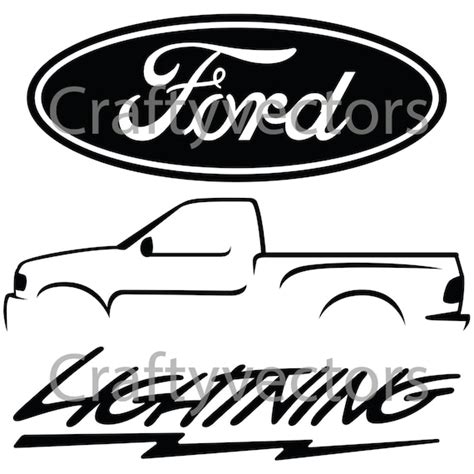 Ford Lightning Logos Vector Etsy