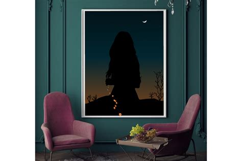 Sunset Girl Silhouette Illustration Graphic by DGart · Creative Fabrica