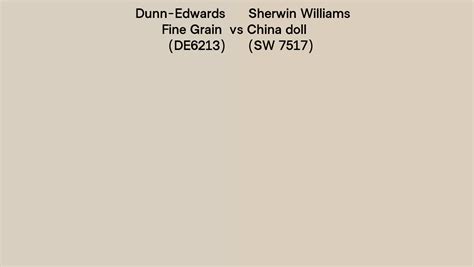 Dunn Edwards Fine Grain De6213 Vs Sherwin Williams China Doll Sw