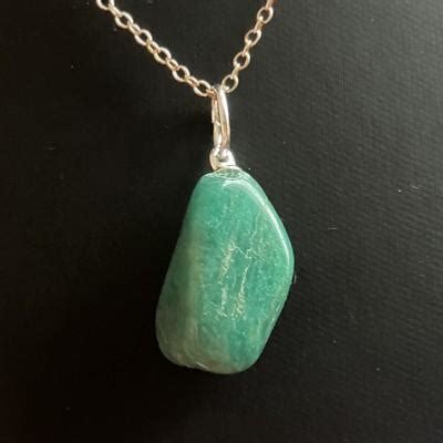 Amazonite Pendentif Russie Pierre Naturelle Lithoth Rapie Collier