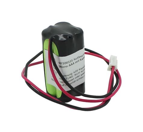 Batterie lumière de secours NiMH 4 8V 600mAh F2x2 Micro AAA avec câble