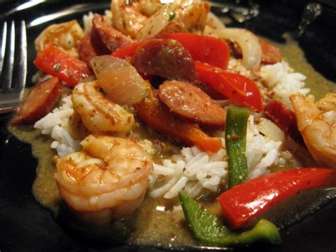 Andouille Sausage And Shrimp With Creole Mustard Sauce Recipe Genius