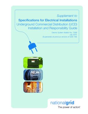 Fillable Online Supplement To Specifications For Electrical