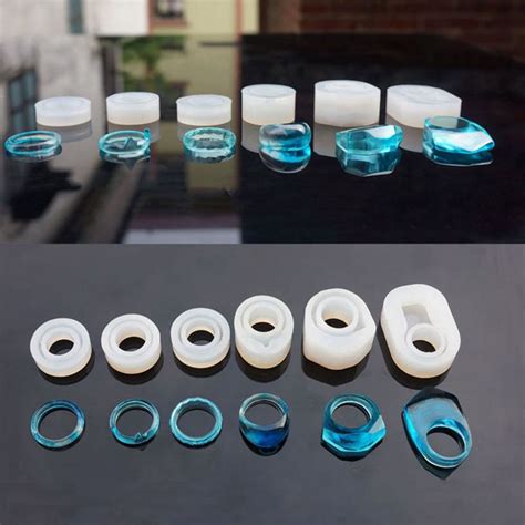 Pieces Assorted Diy Silicone Ring Mold For Resin Jewelry Making Craft