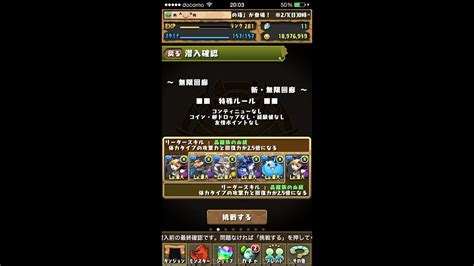 パズドラ 青ソニパ 新・無限回廊 動作確認動画 Youtube