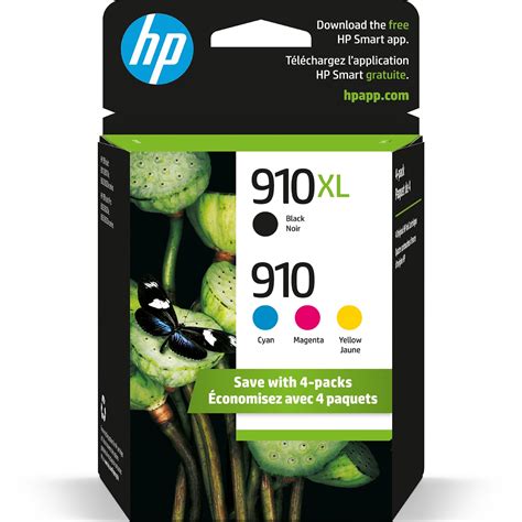 Hp 910xl910 Ink Cartridge Black High Yield And Cyanmagentayellow