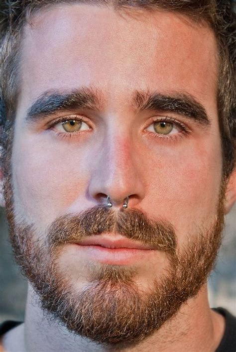 Men With Facial Hair Septum Piercing Men Hair And Beard Styles Mens