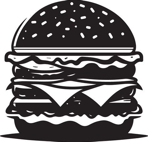 Burger Vector Silhouette Illustration 4 33982780 Vector Art At Vecteezy