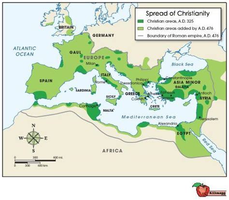 Map Of The Spread Of Christianity - Maps Model Online