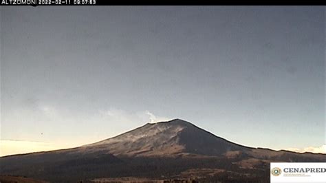 Emite el volcán Popocatépetl 39 exhalaciones de baja intensidad