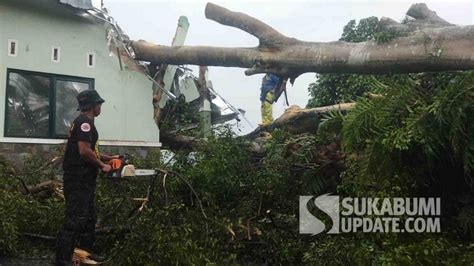 Pohon Beringin Meter Tumbang Timpa Bangunan Aula Di Benteng Sukabumi