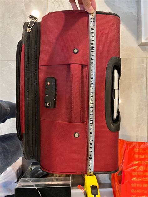 Alain Delon Red Check In Luggage Hobbies Toys Travel Luggage On