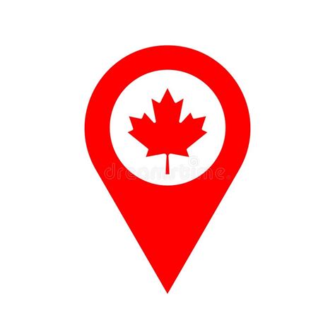 Canada Location Pin, Gps Marker, Made in Canada Symbol, Find Us Sign ...