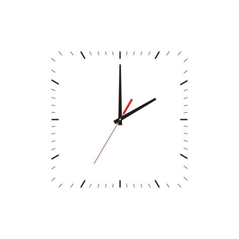 Clock Vector Classic Black And White Square Wall Clock Vector Clock