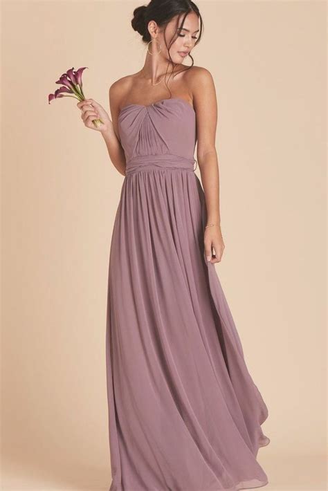 Grace Convertible Dress Dark Mauve Mauve Bridesmaid Dress Muave