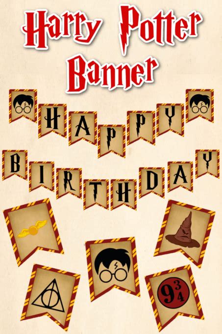 Harry Potter Banner (Free Printable Party Decor) | Fun Money Mom