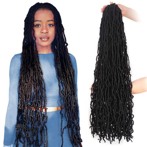 Buy ZRQ Soft Locs 36 Inch Fuax Locs Crochet Hair 5 Packs Pre Looped