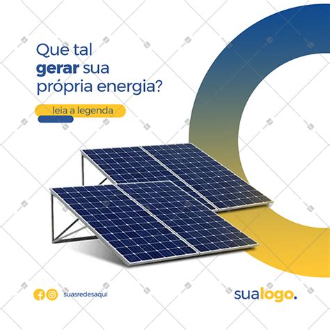 Energia Solar Social Media Psd Editavel Gere Sua Propria Energia