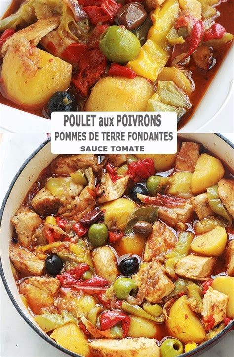 Poulet Aux Poivrons Pommes De Terre Et Olives En Sauce Tomate Artofit