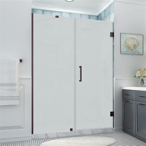 Aston Belmore Xl 68 25 69 25 X 80 Frameless Hinged Shower Door