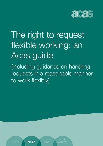 The Right To Request Flexible Working The Acas Guide