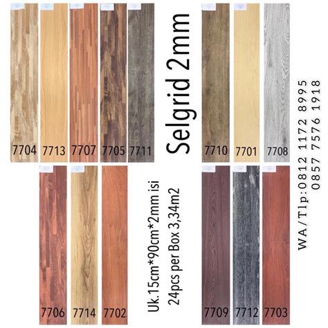 Jual Selgrid Lantai Vinyl Motif Kayu Jati Pvc Tebal Mm Shopee