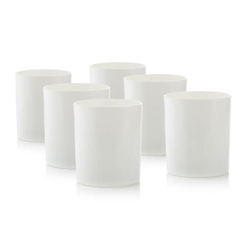 6x 30cl 10 5oz Externally White Gloss Lotti Candle Glass Candle Shack Bv