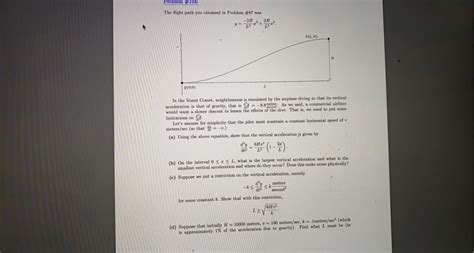 Solved Problem #104: The flight path you obtained in Problem | Chegg.com