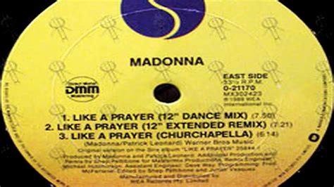 Madonna Like A Prayer 12 Dance Mix Youtube