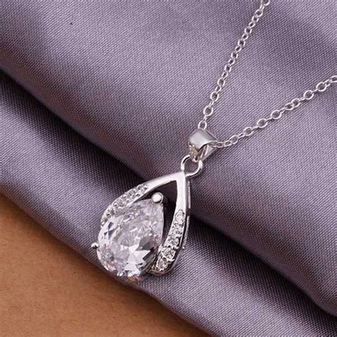 Silver Necklace Pendant 925 Jewelry Silver Plated Necklace Xqhpldek