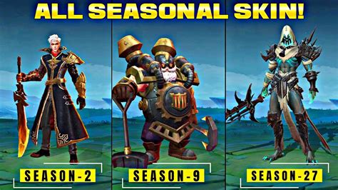 All Seasonal Skin From 2016 2023 Mobile Legends Youtube