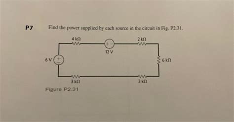 Solved Find The Power Supplied By Each Source In The Circuit Chegg