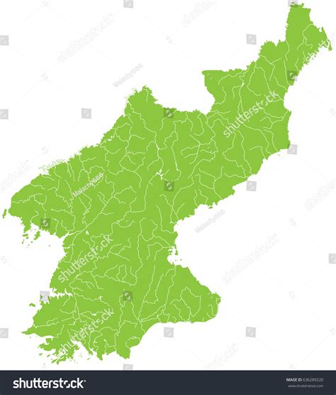 Large And Detailed Map Of North Korea With All Royalty Free Stock