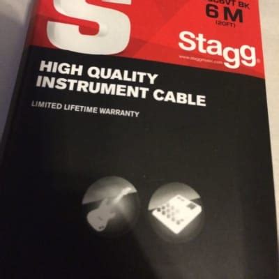 Stagg Sgc Vtbl Ft Tweed Instrument Cable Black Reverb