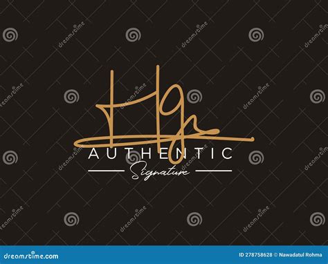 Letter HG Signature Logo Template Vector Stock Vector Illustration Of