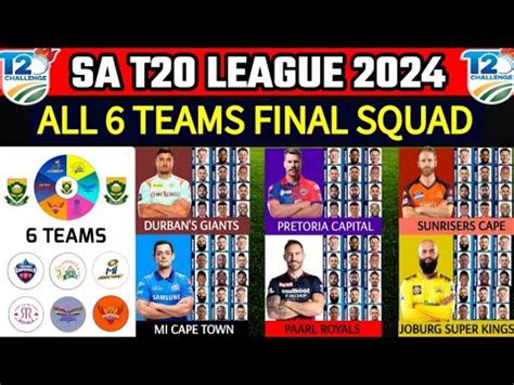 South Africa T League All Teams Full And Final Squad Sa