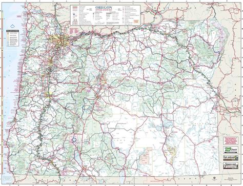 Oregon State Highway Map Printable Map