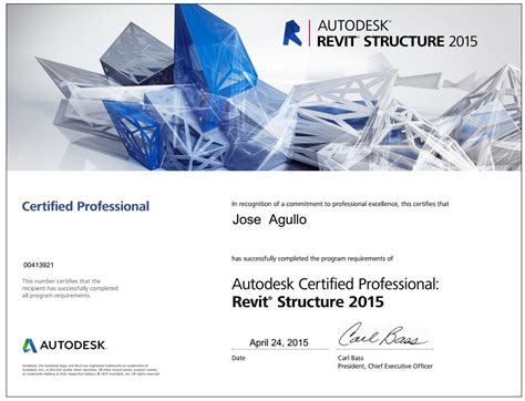 Certificado Autodesk En Revit Structure Gv Arquitectos