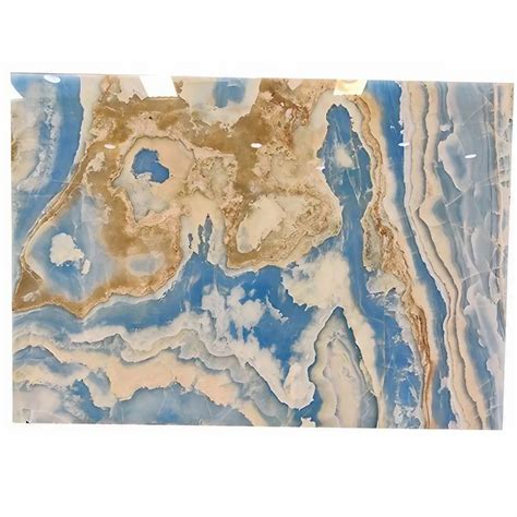 Polished Finish Blue Onyx Italian Marble Slabs Thickness 18 Mm At Rs