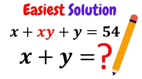 Nice Algebra Problem Olympiad Math Question Math Olympiad