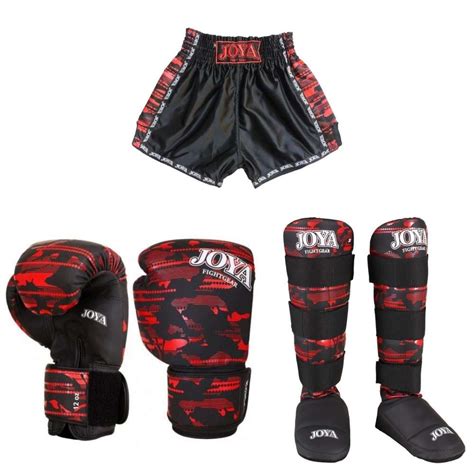 Joya Kickboks Set Camo V Rood Olb Sports