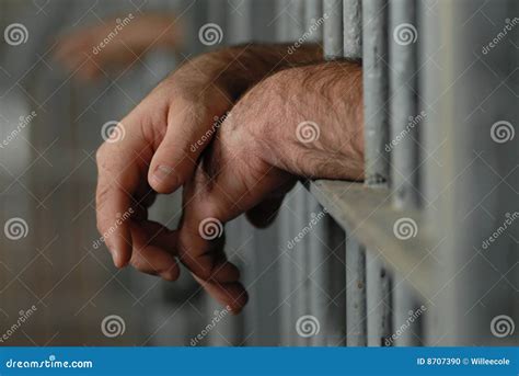 Man In Jail Or Prison Stock Photo Image Of Imprisoned